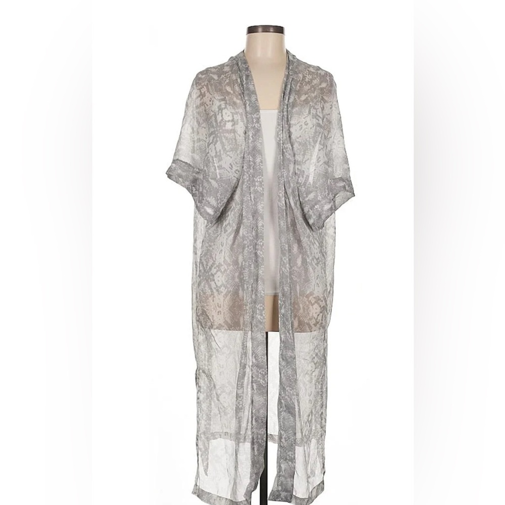 Beautiful Rachel Zoe Gray Animal Print Kimono Coverup
